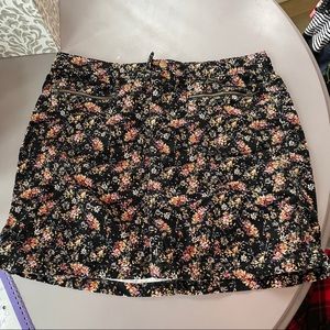 Floral Corduroy Skirt
